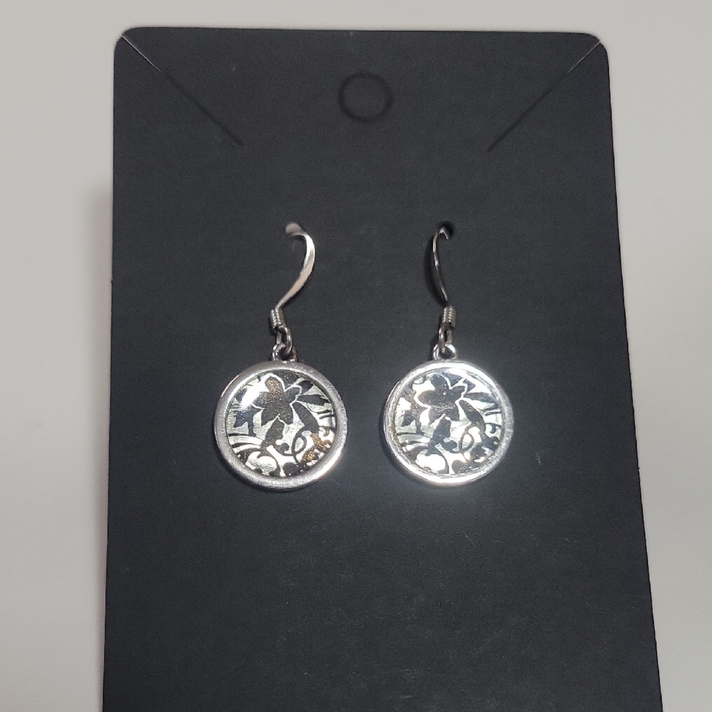 Mossimo  Silver Floral Earrings